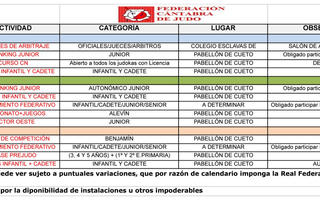 Calendario 1er Trismestre 2024